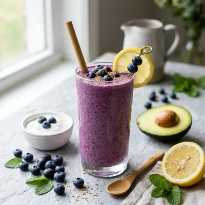 Keto Banana Blueberry Burst Smoothie — kitchen tested recipe