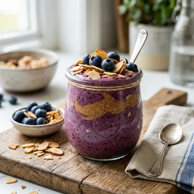 Vibrant Blueberry Almond Crunch Smoothie — kitchen tested recipe