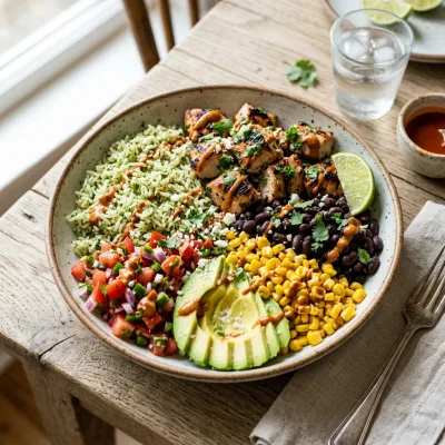 Ultimate Chipotle-Citrus Chicken Burrito Bowls — kitchen tested recipe