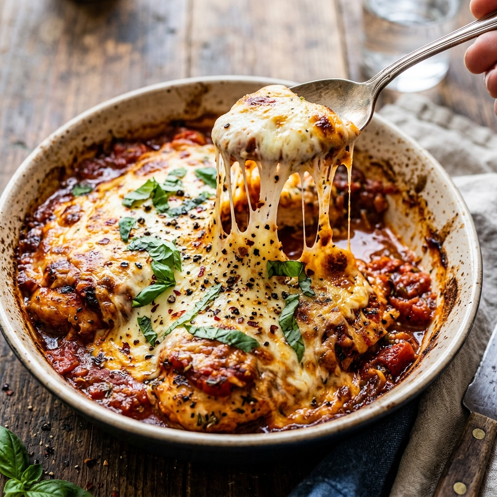 Easy Chicken Mozzarella Bake — kitchen tested recipe