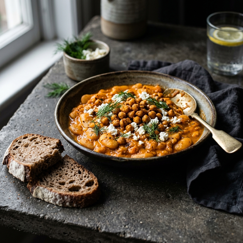Creamy Harissa Butter Beans — kitchen tested recipe