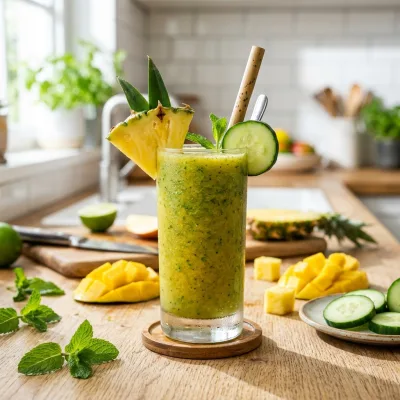 Cucumber Mango Pineapple Smoothie — kitchen tested recipe