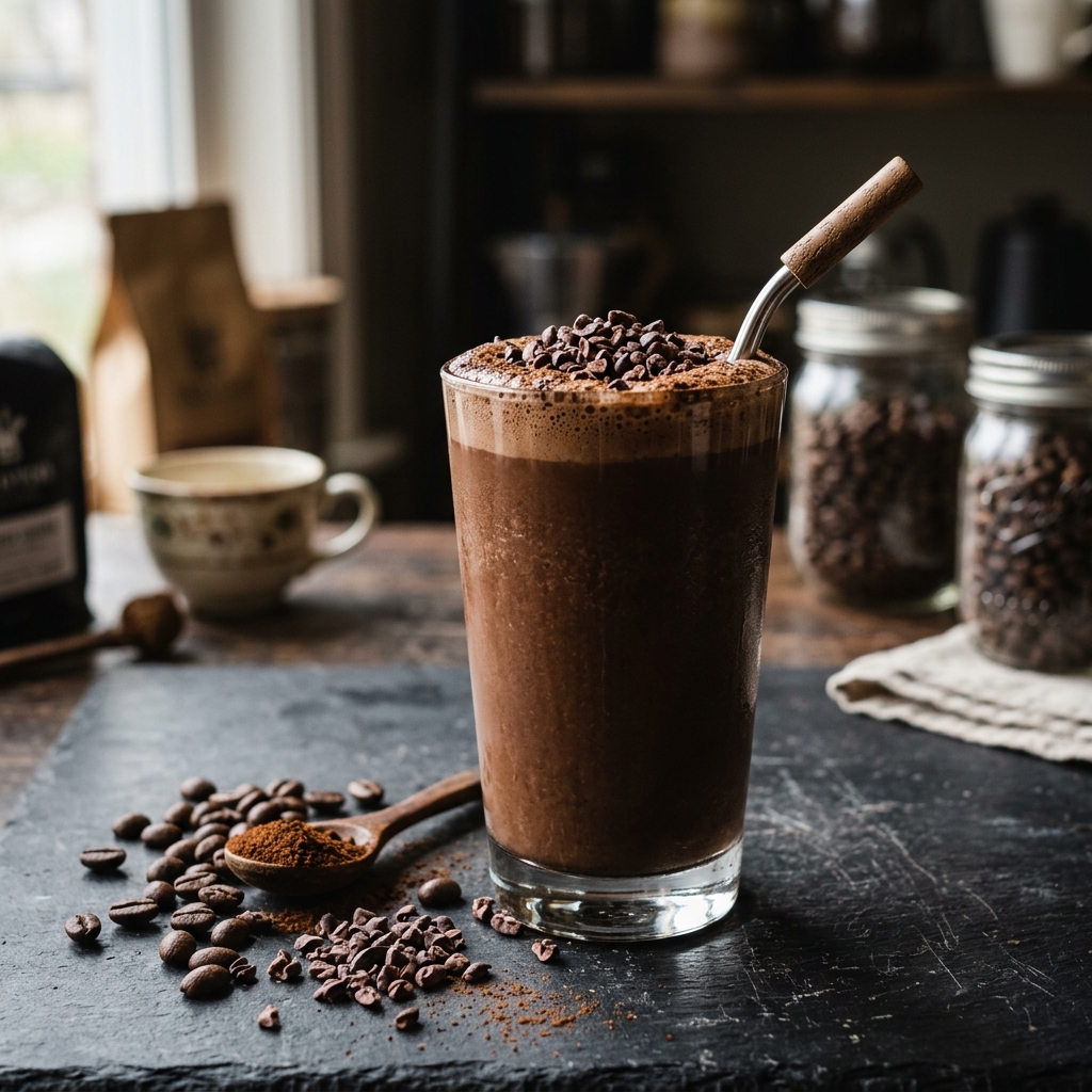 Double Chocolate Espresso Brownie Recovery Shake — kitchen tested recipe