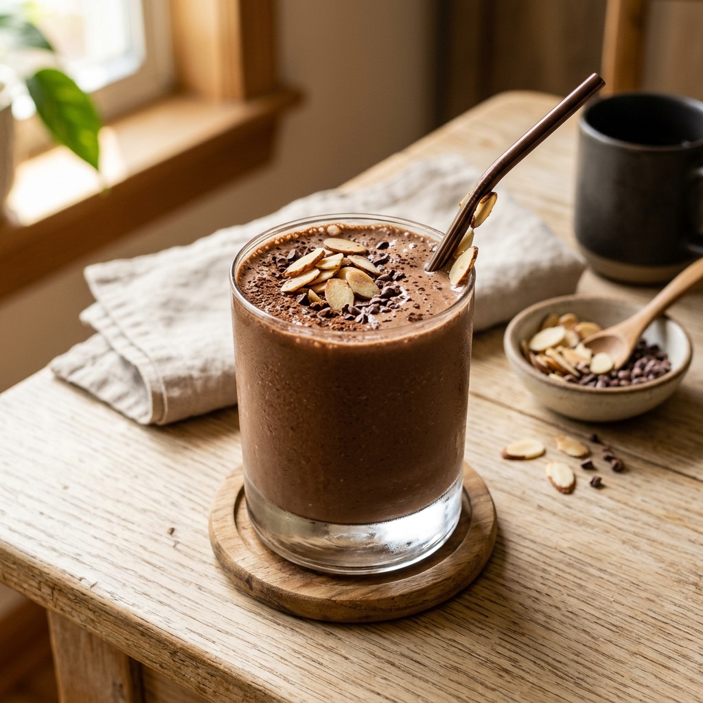 Keto Almond Fudge Low-Carb Smoothie — kitchen tested recipe