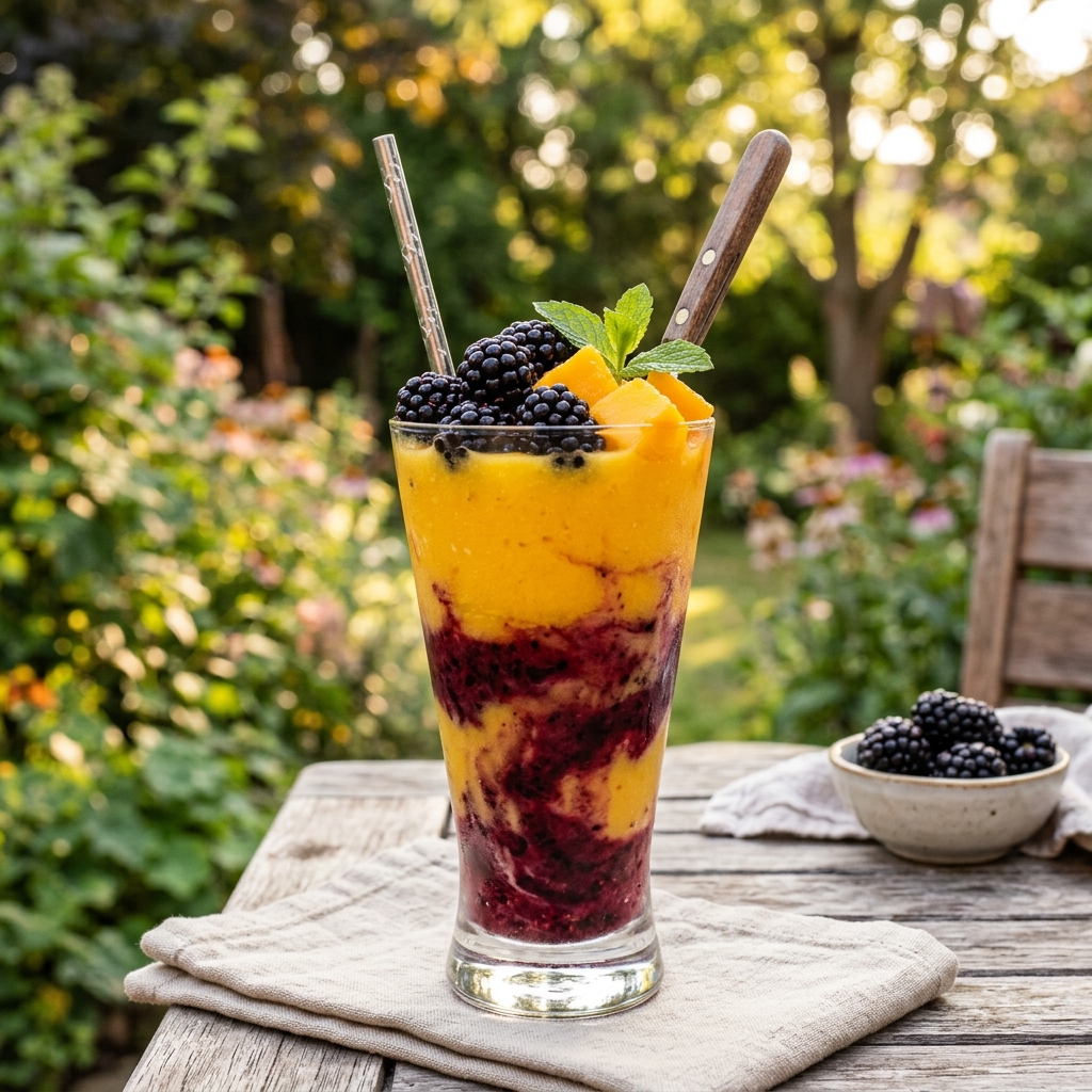 Mango Blackberry Smoothie — kitchen tested recipe