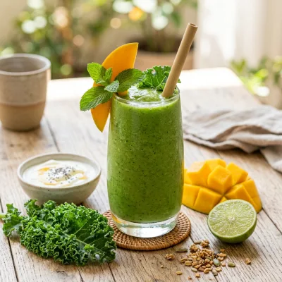 Vibrant Mango Kale Estuary Smoothie — kitchen tested recipe