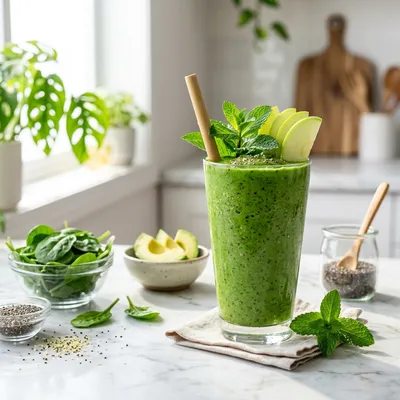 Minty Banana Keto Smoothie — kitchen tested recipe