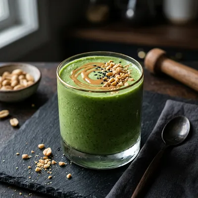 Creamy Spinach Peanut Butter Keto Smoothie — kitchen tested recipe