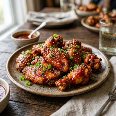 Sticky Sweet & Tangy Air Fryer Chicken Wings