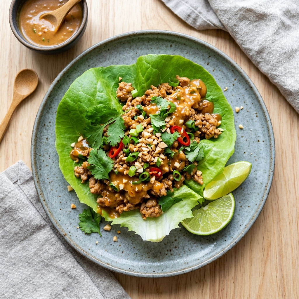 Thai Turkey Lettuce Wraps