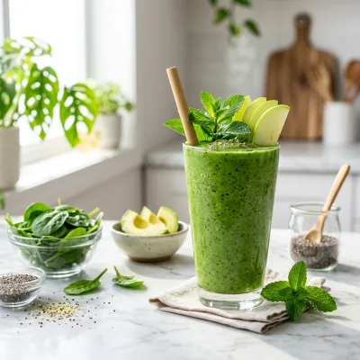 Vibrant Emerald Green Power Smoothie — kitchen tested recipe