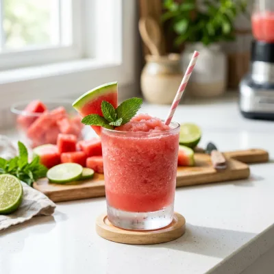 Watermelon Lime Slushie — kitchen tested recipe